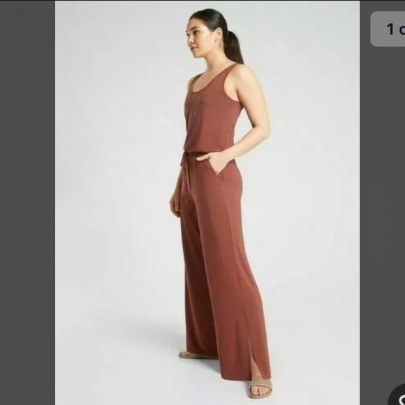 ATHLETA Coastal Romper Russet Brown Heather NWT - Picture 3 of 4